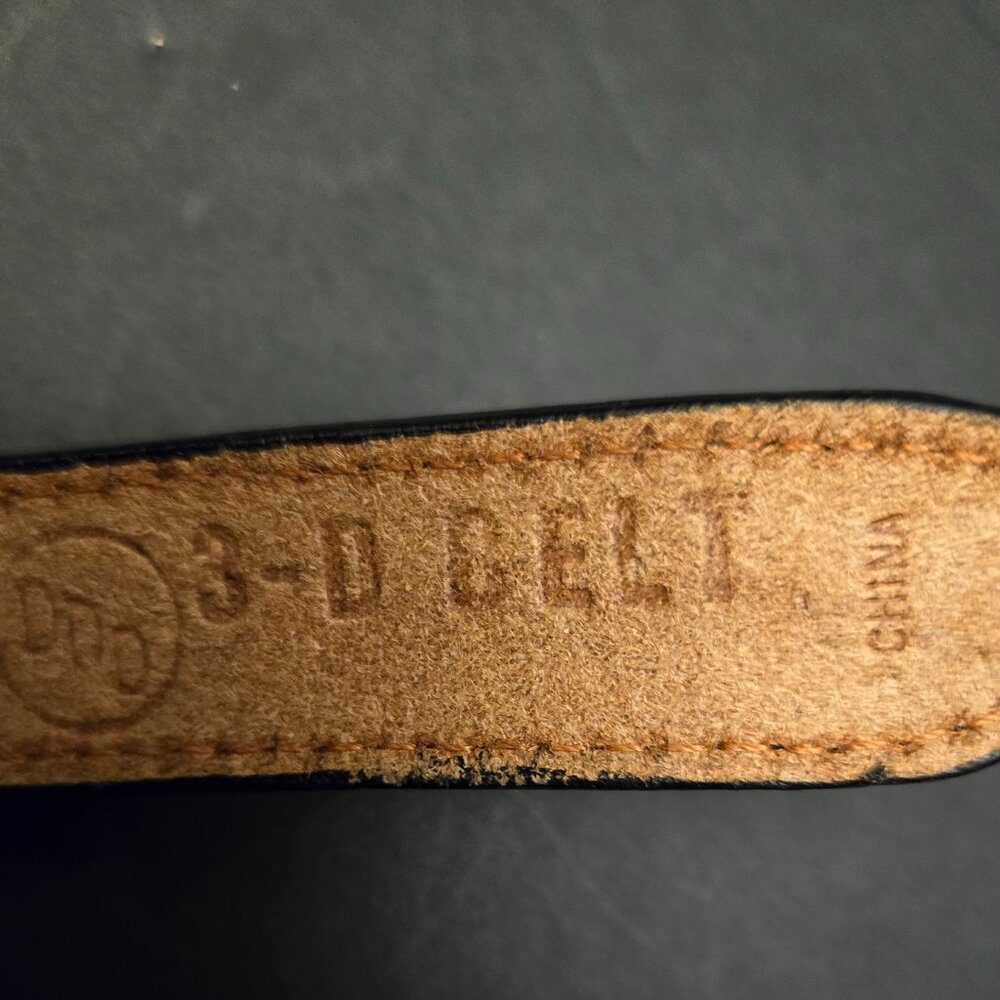 LEATHER COWHAIR BELT - Picture 6 of 7